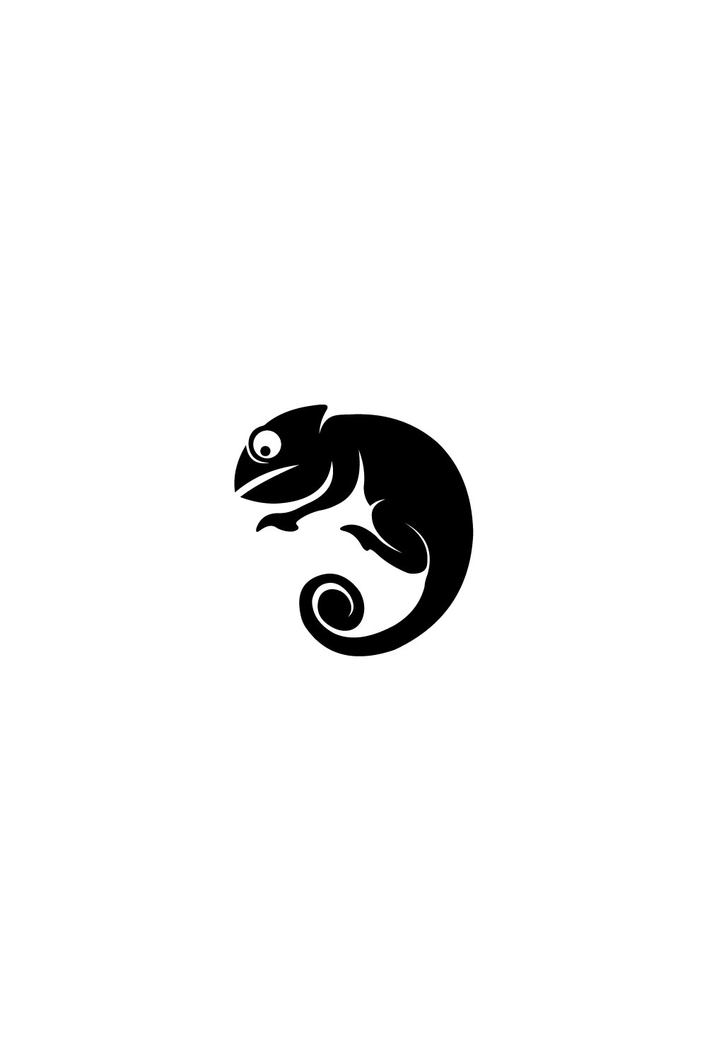 Chameleon Animal Logo Vector pinterest image.