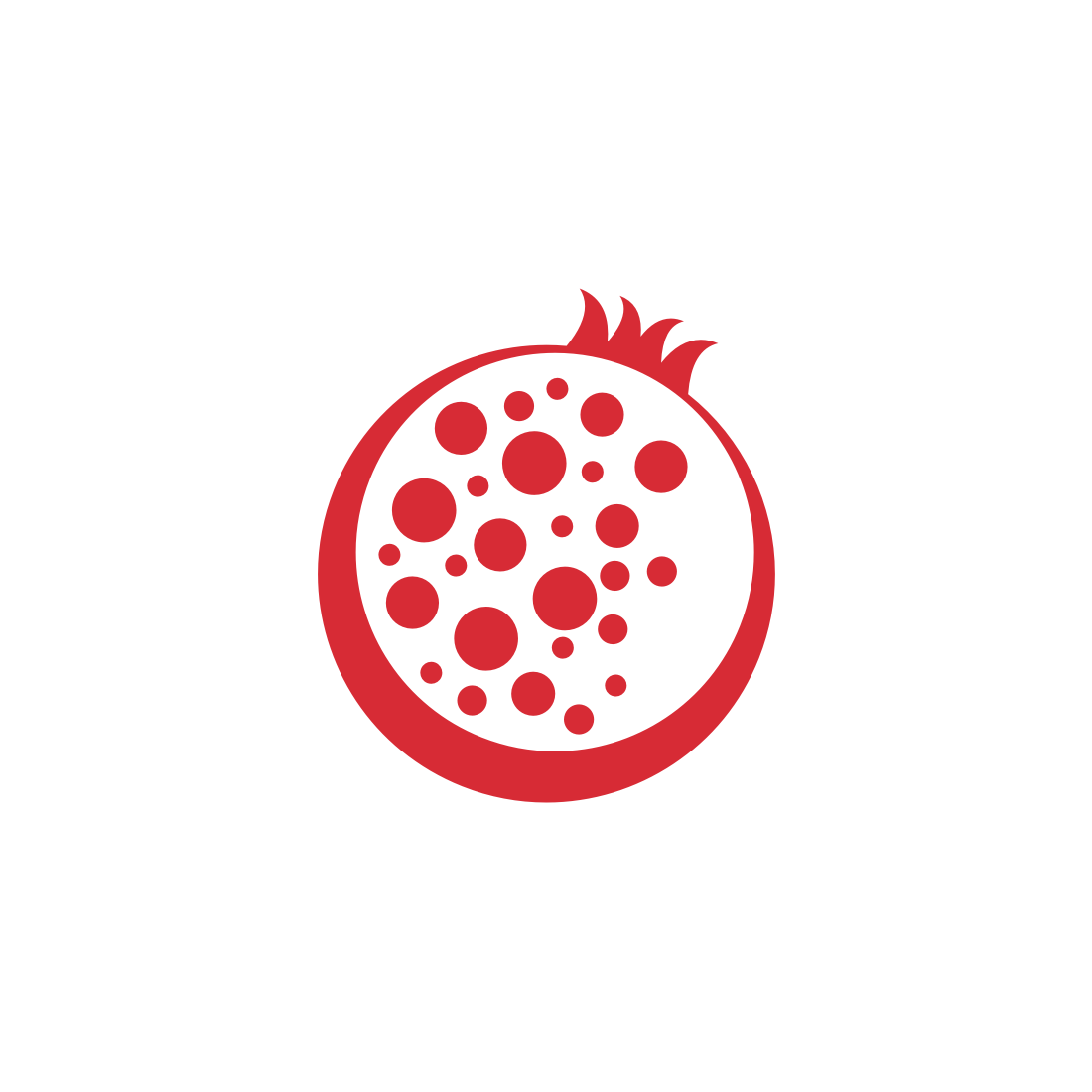 Pomegranate Logo Vector Design Template main image.