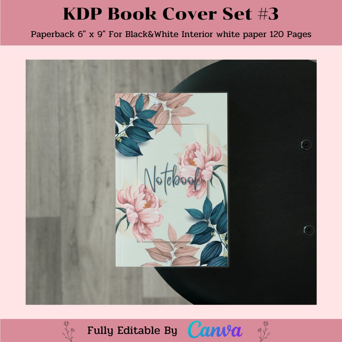 Book Cover Set Canva KDP Template preview image.