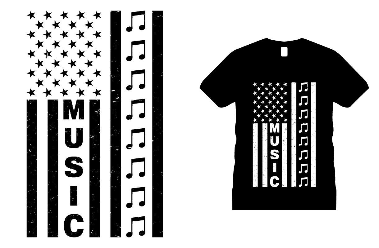 Black and white Dj Music Motivational T-shirt Design.