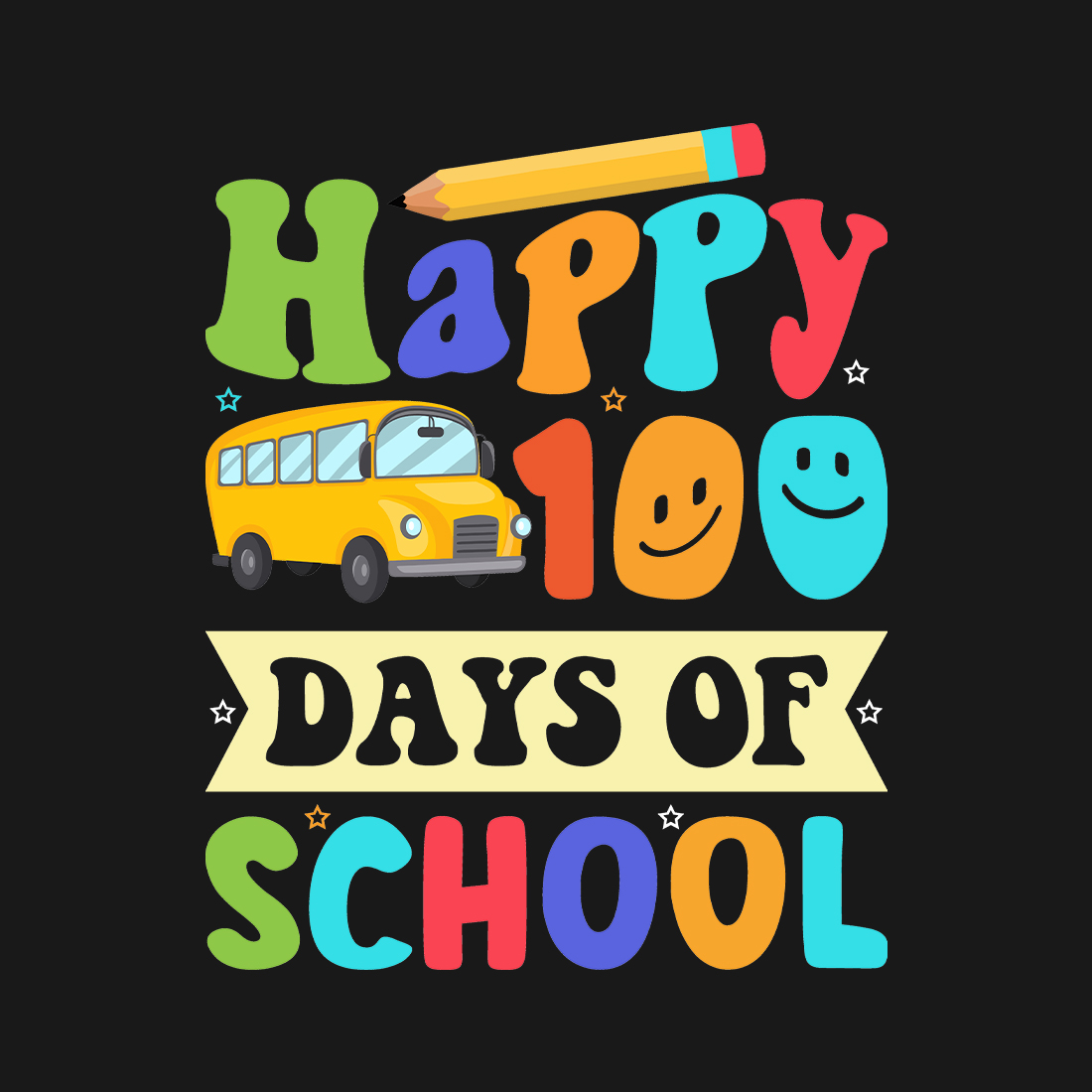 Image with a beautiful inscription Welcome 100 Days Of School