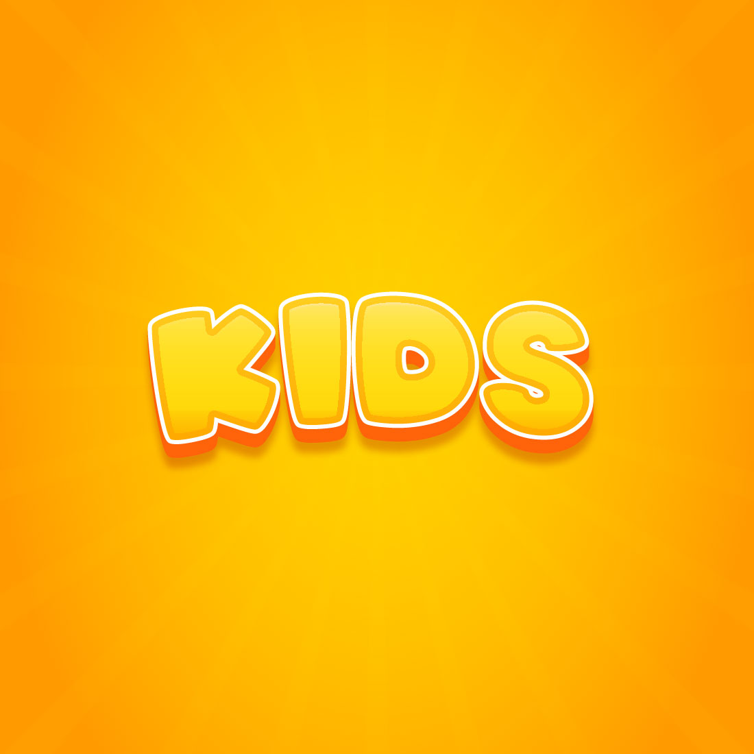 Kids Text Effect Template Premium Style cover image.