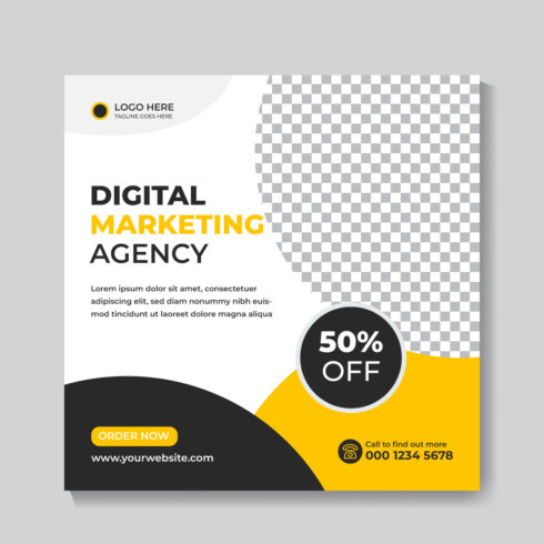 Digital Marketing Social Media Post Design Template main cover