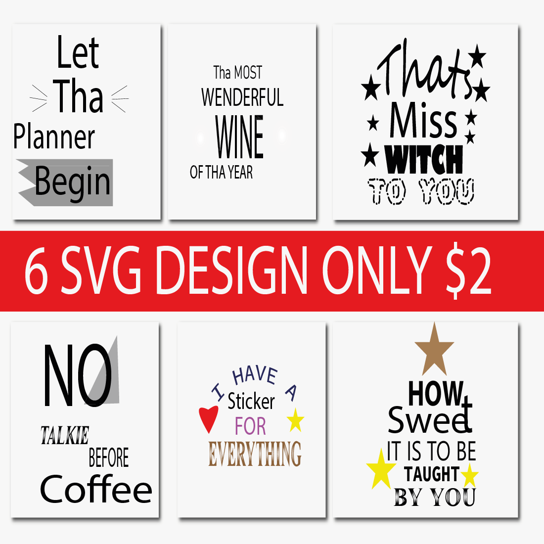 6 SVG Design Bundle main cover.