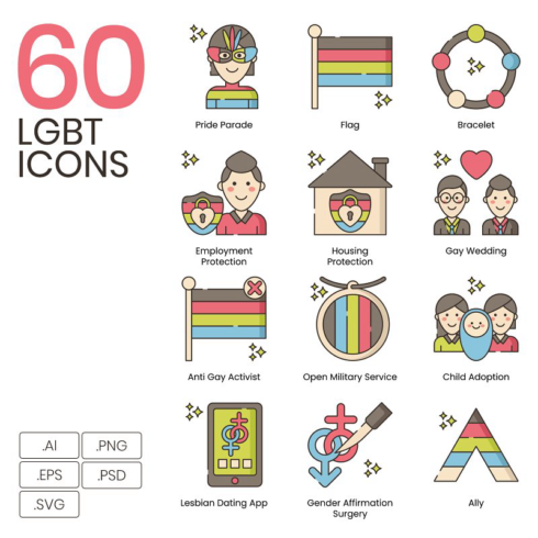 60 lgbt icons hazel series main image preview.
