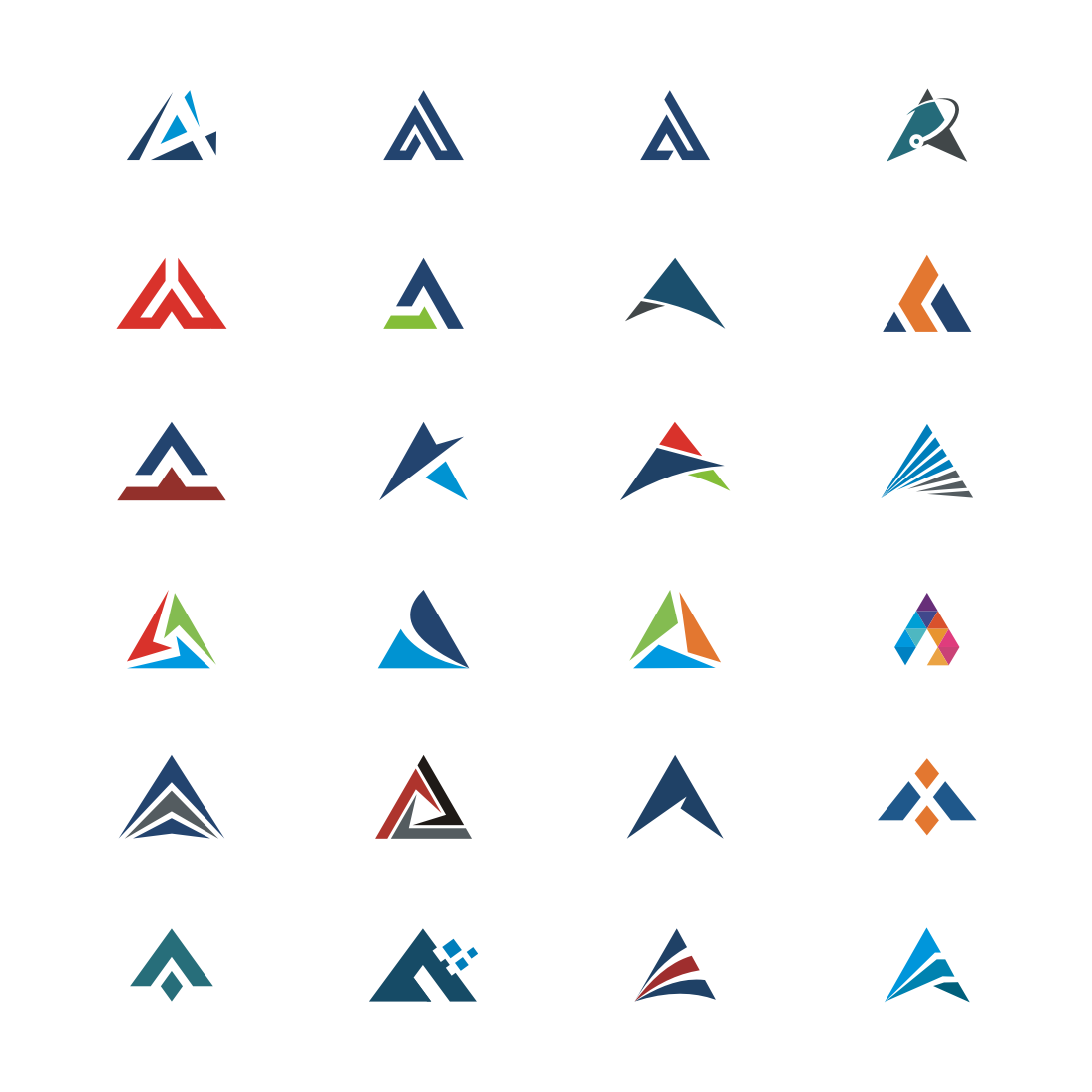 Initial Letter A Logo Vector Set main image.