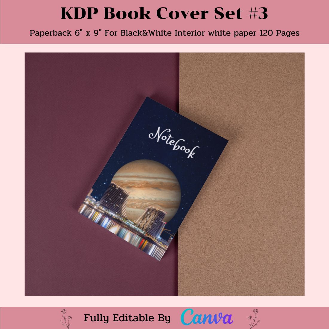 Beautiful Book Cover Template KDP preview image.