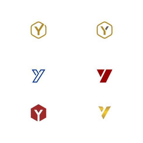 Set Of Initial Letter Y Logo Vector Design.