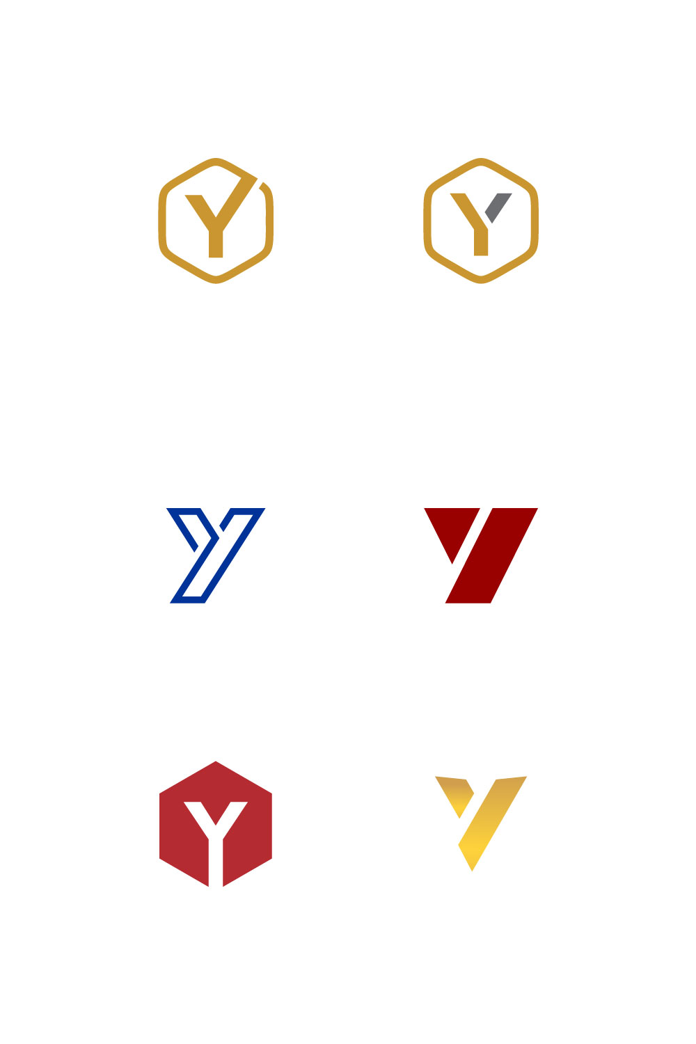 Set Of Initial Letter Y Logo Vector Design - Pinterest.