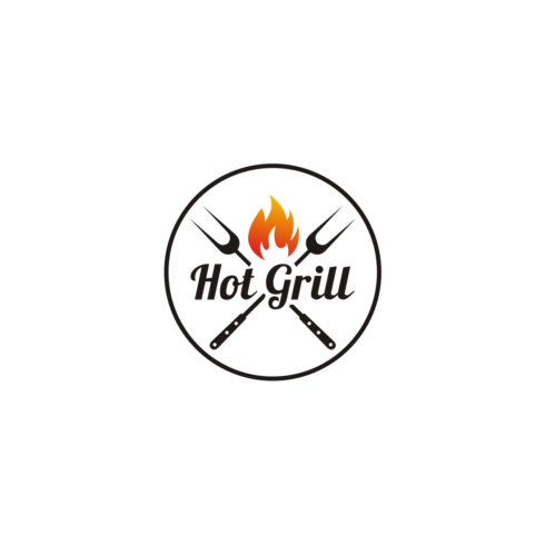 Hot Grill Logo Vector Design cover image.