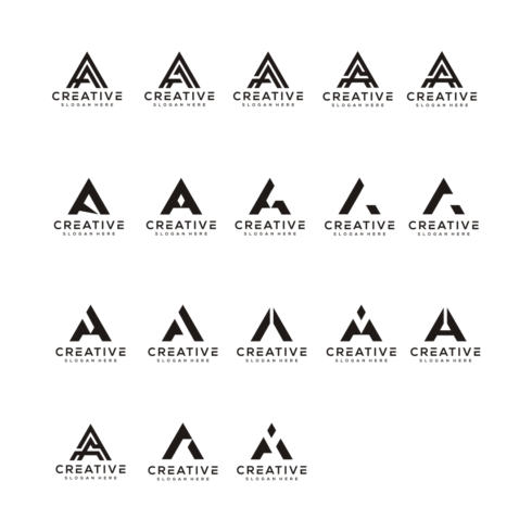 Set of Letter A Logo cover image.