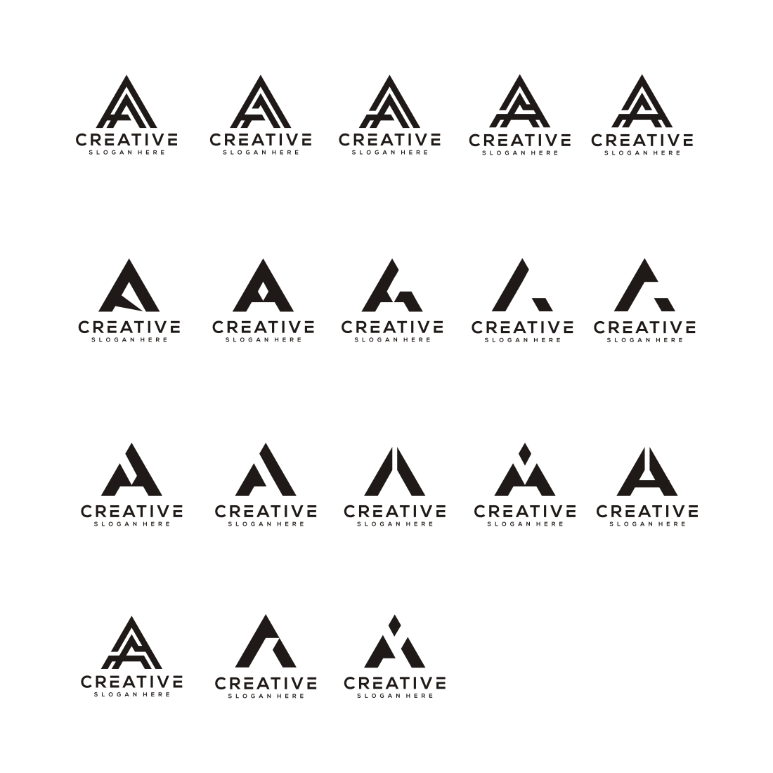 Set of Letter A Logo | MasterBundles