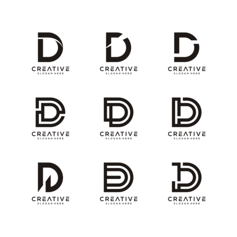 Set of Initial Letter D Logo Vector cover image.