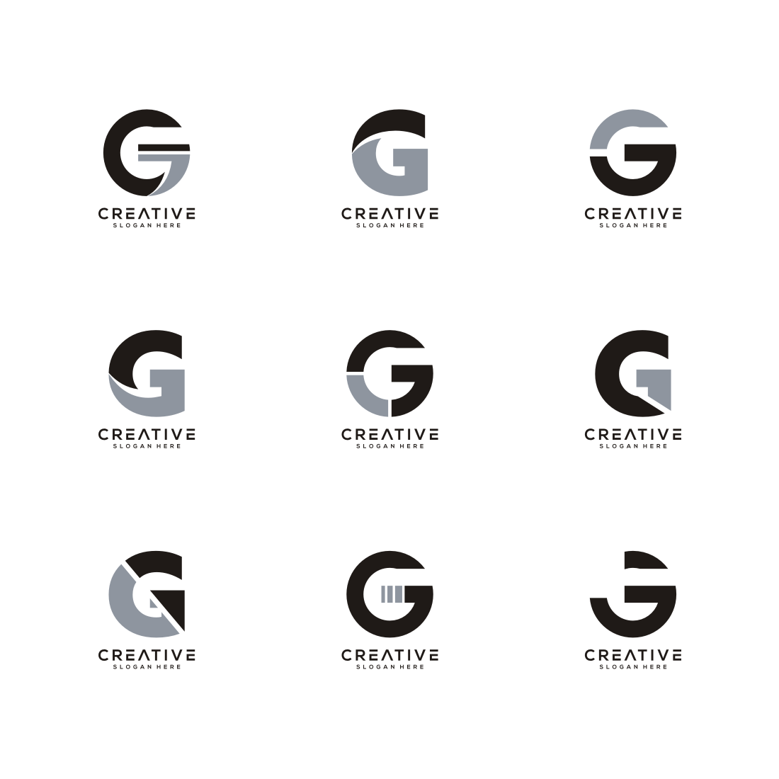 Set of Initial Letter G Logo Vector cover image.