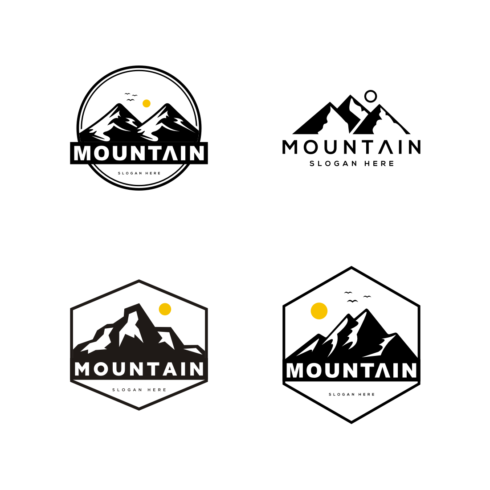 Set of Mountain Logo Vector main cover image.