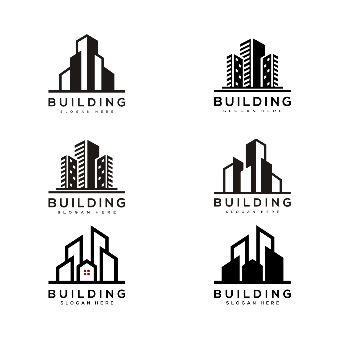 Set of Building Logo Vector.