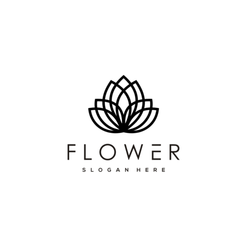 Flower Lotus Logo Line Style cover image.