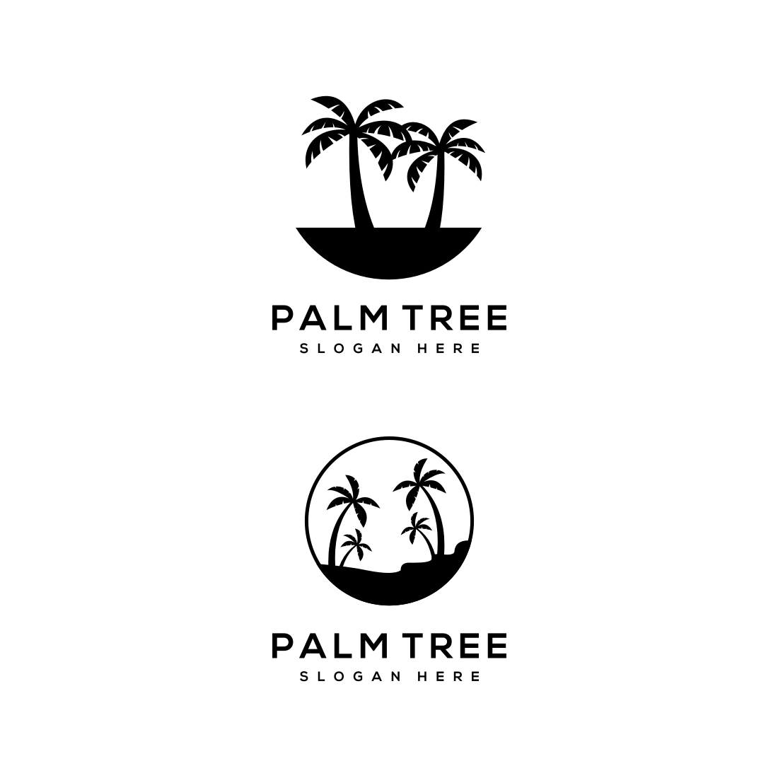 Palm Tree Logo Vector Design.