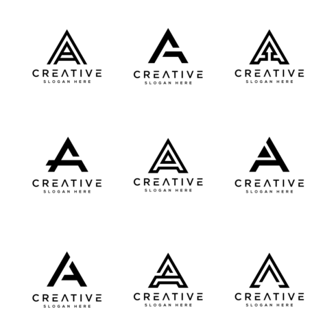 Set of Initial Letter a Logo Vector cover image.