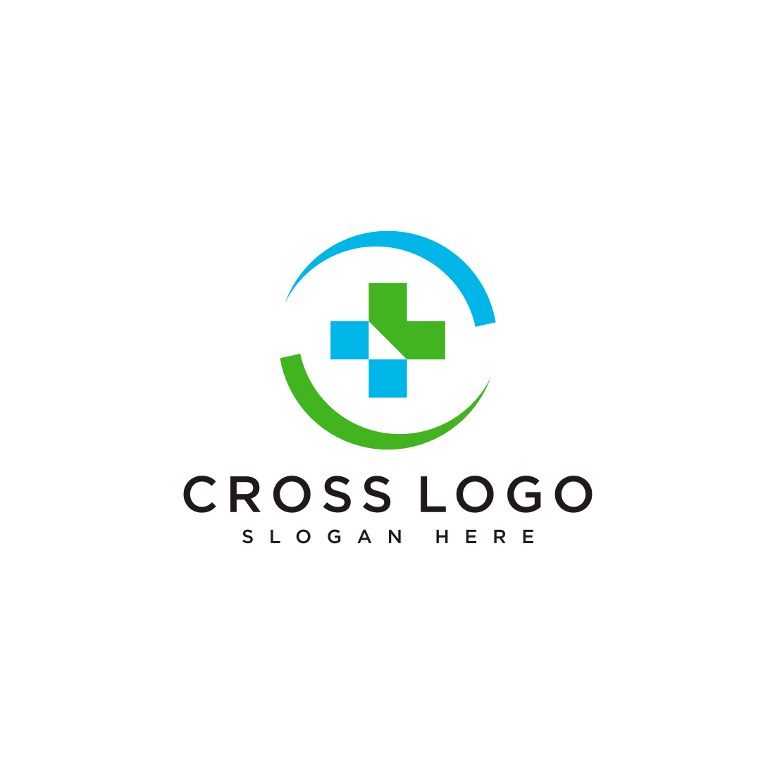 Cross Medical Icon Logo.