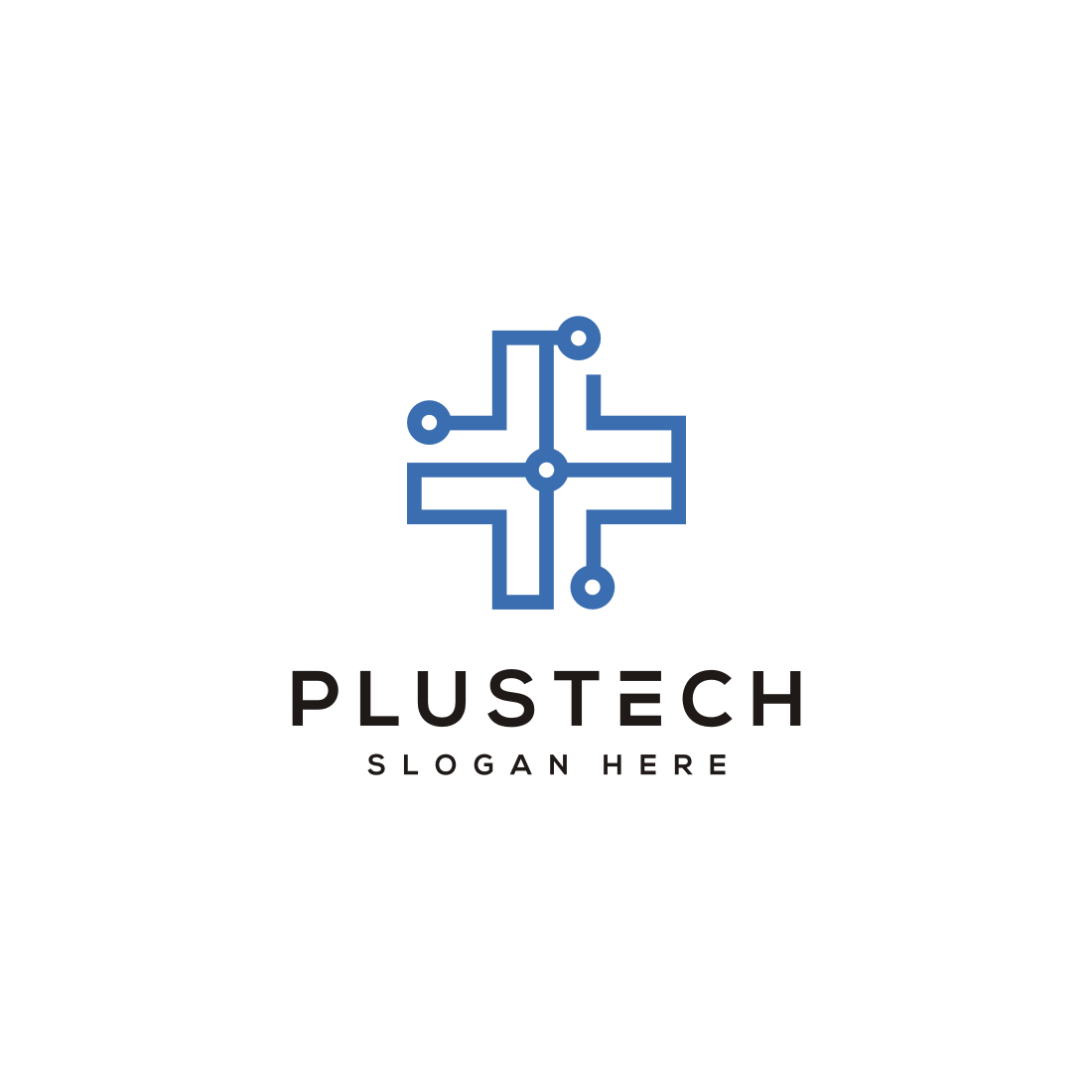 Plus Tech Logo Vector Design cover image.