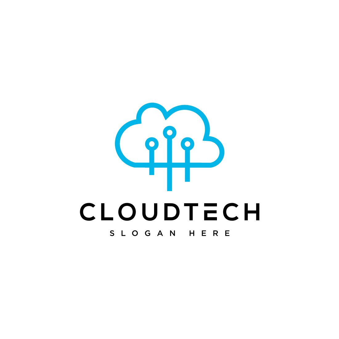 Cloud Tech Logo Vector.