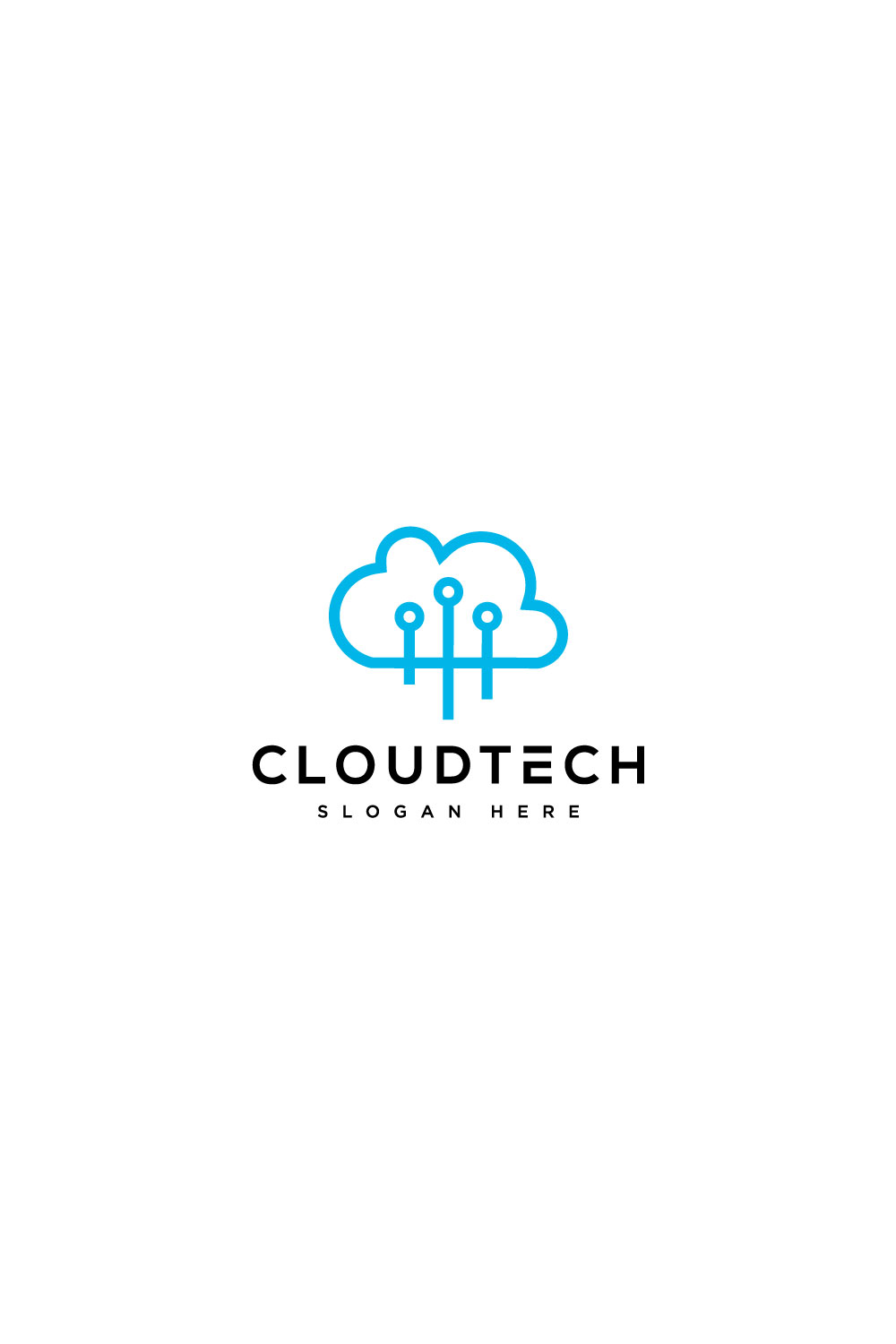 Cloud Tech Logo Vector - Pinterest.