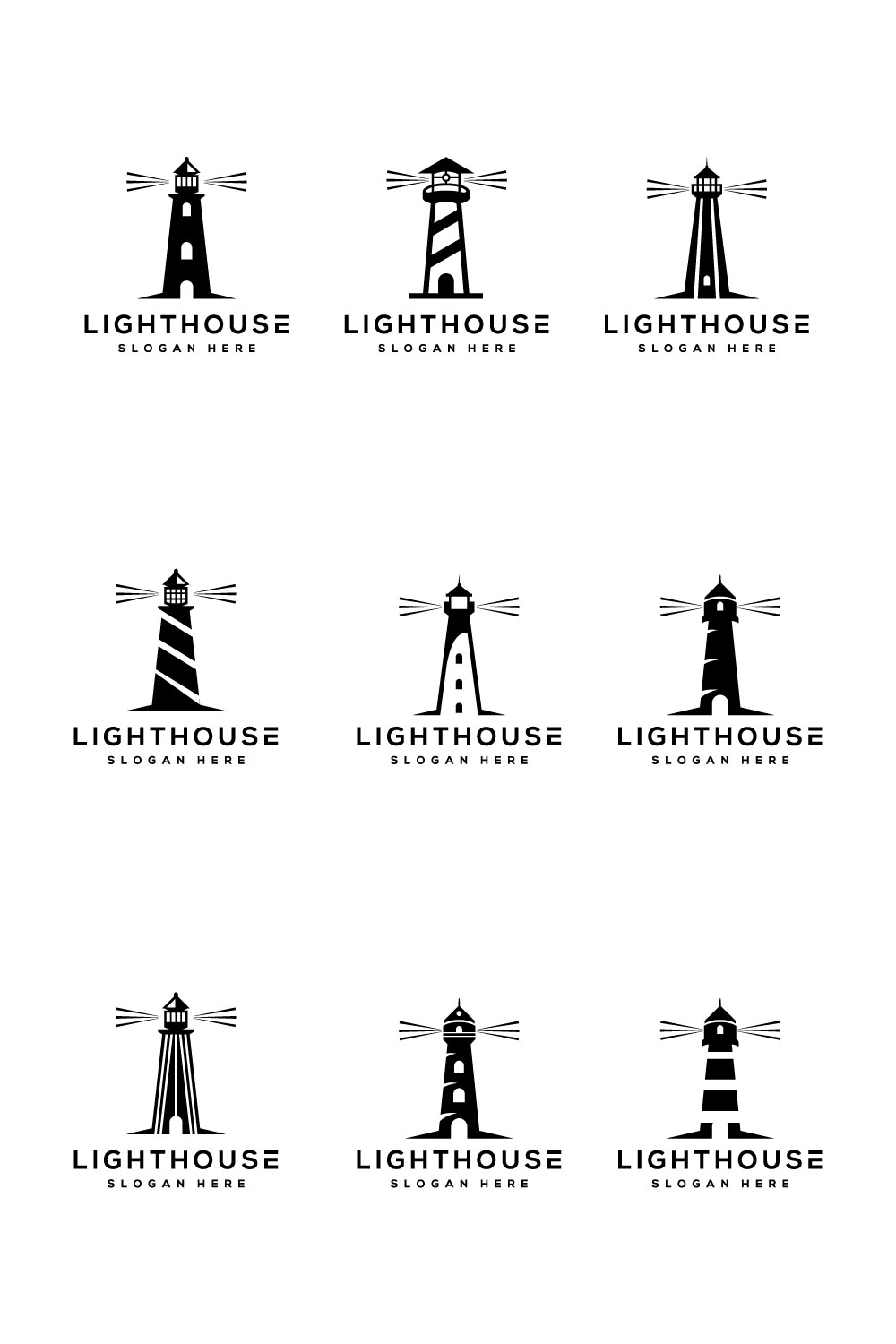 Lighthouse Logo Vector Design - Pinterest.
