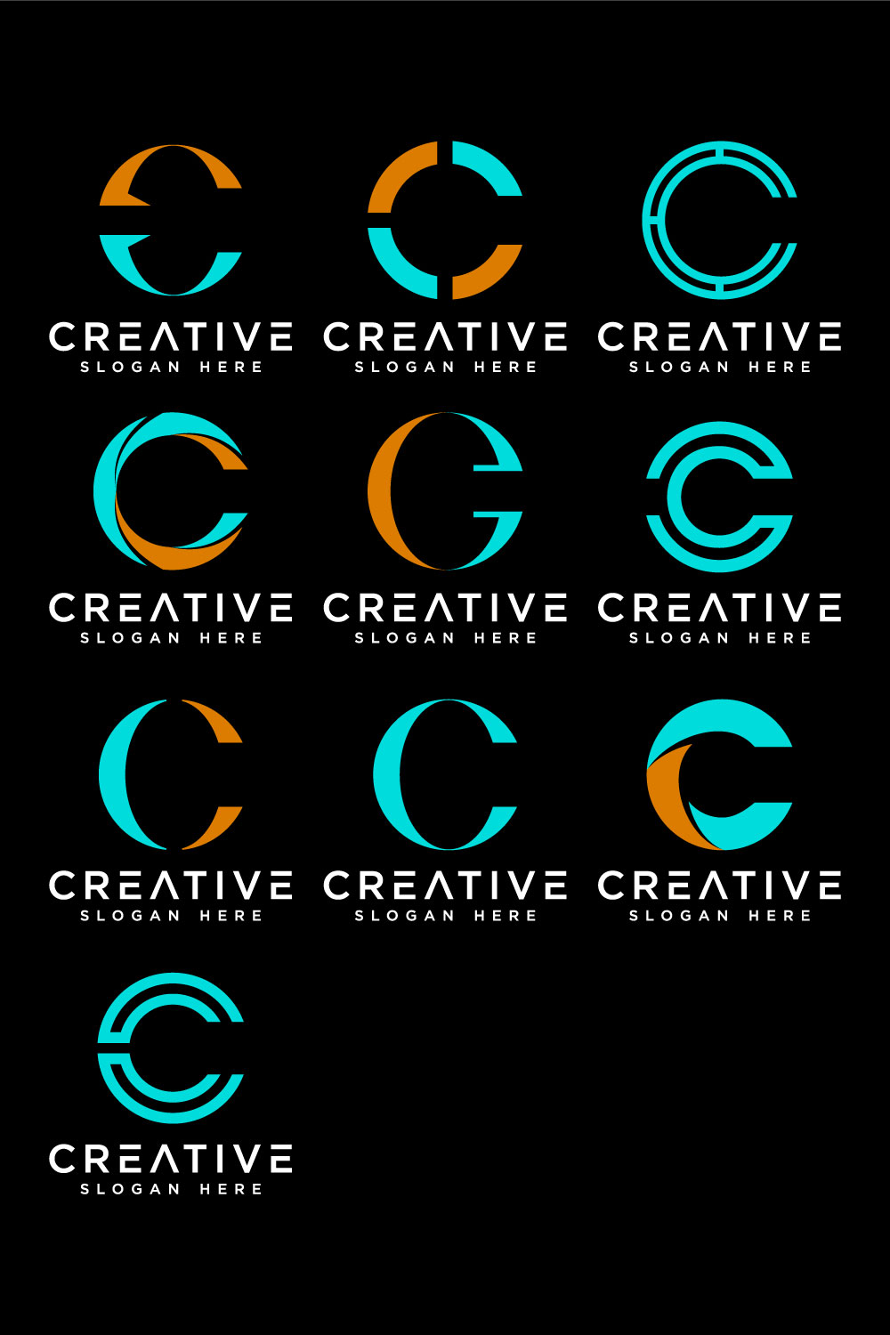 Set Of Initial Letter C Logo Vector - Pinterest.