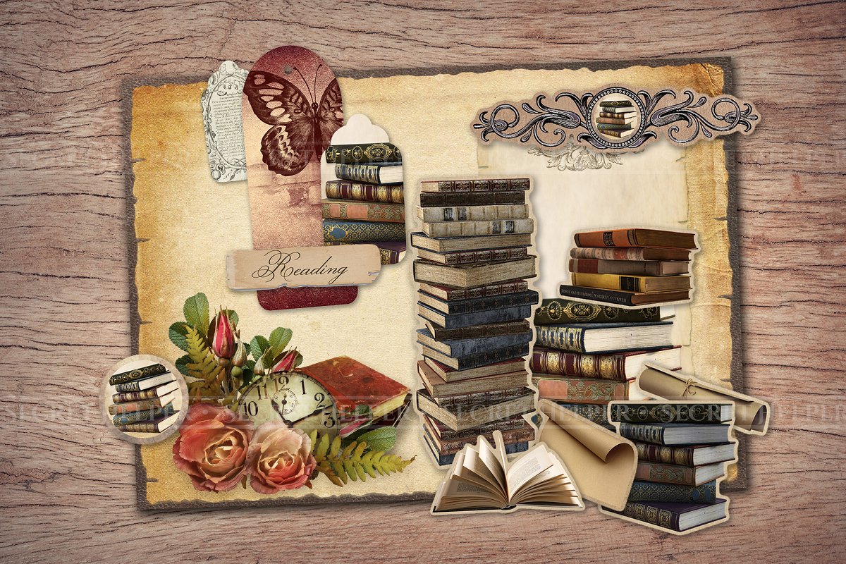 Books Scrapbooking Kit preview.