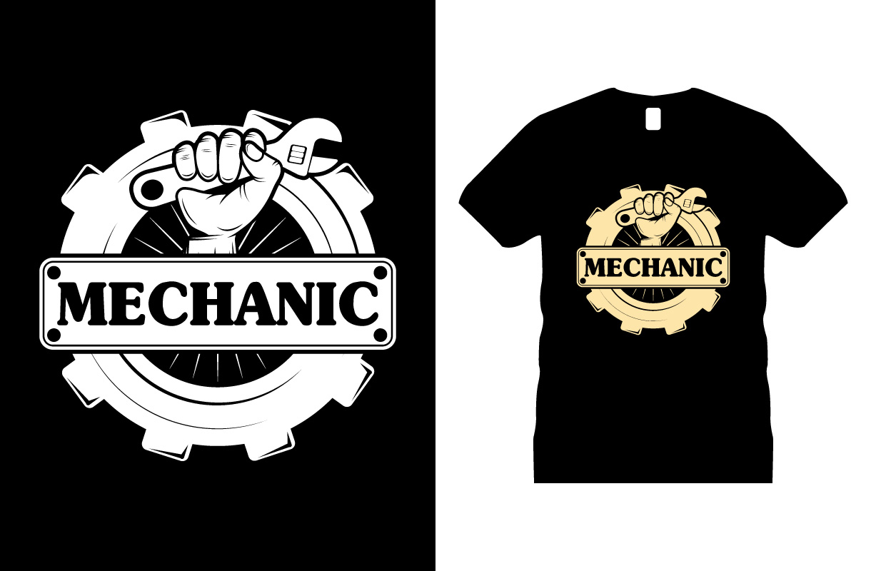 Creative Mechanic Engineering T-shirt Design.