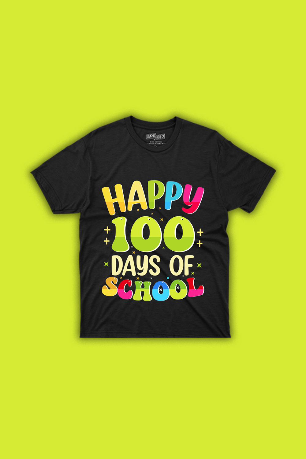 100 Days of School Quote T-shirt Design Vector Pinterest image.