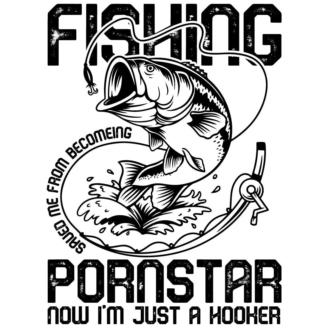 T-shirt Fishing Design Editable Bundle preview image.