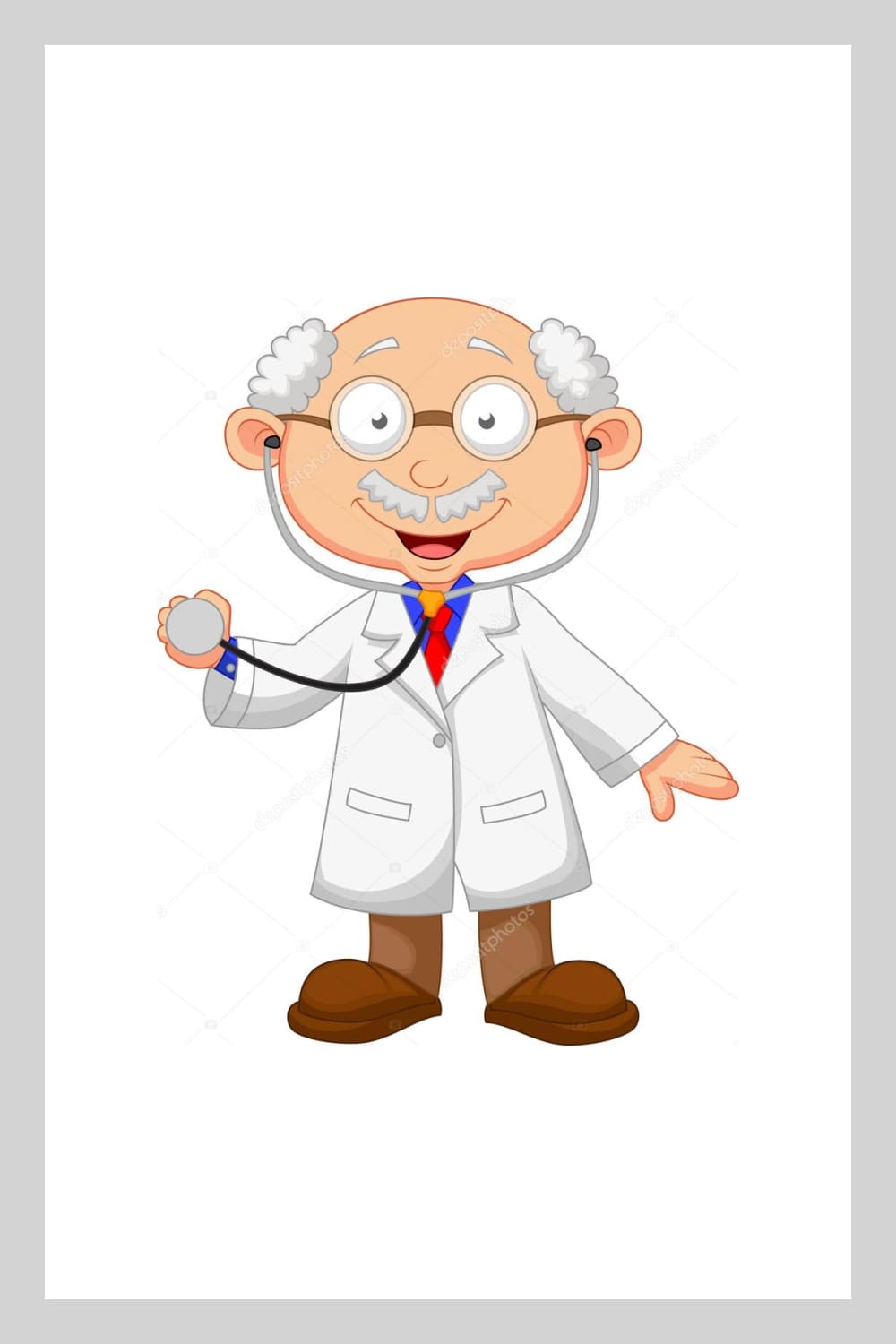 Cartoon medicine doctor.
