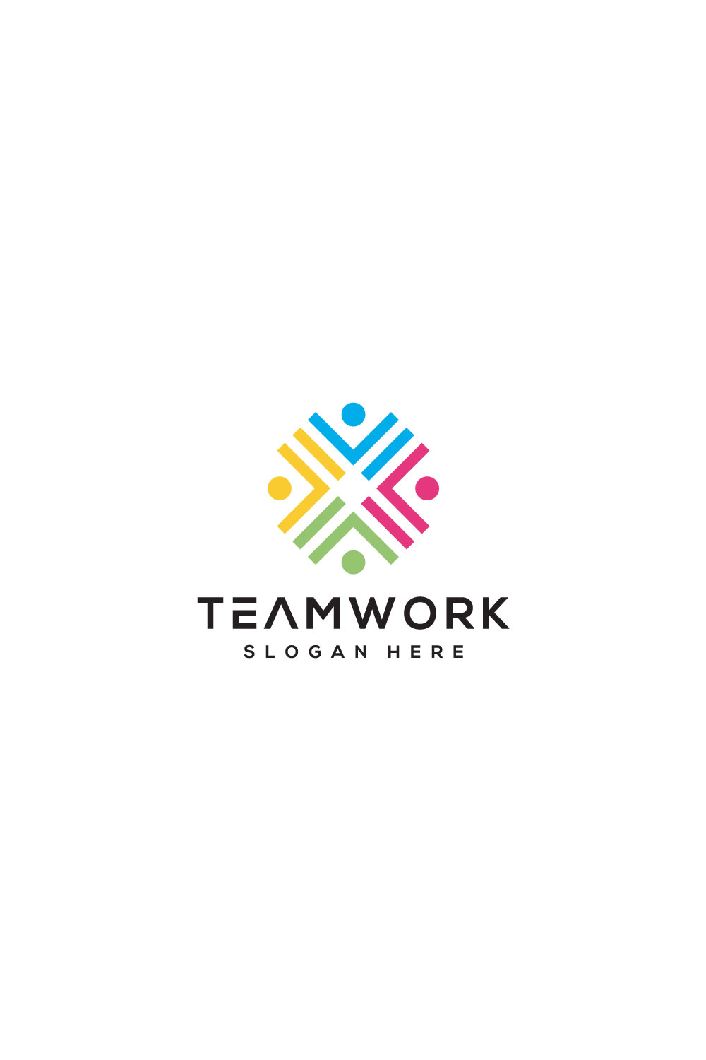 Teamwork Community Logo Vector Design - Pinterest.