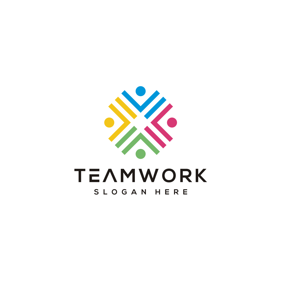 Teamwork Community Logo Vector Design.