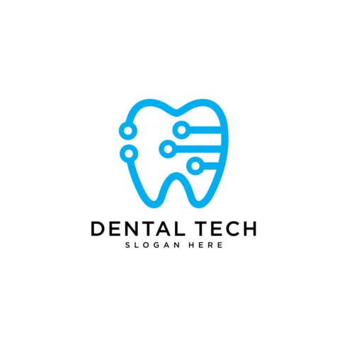 Dental Tech Logo Vector Design.