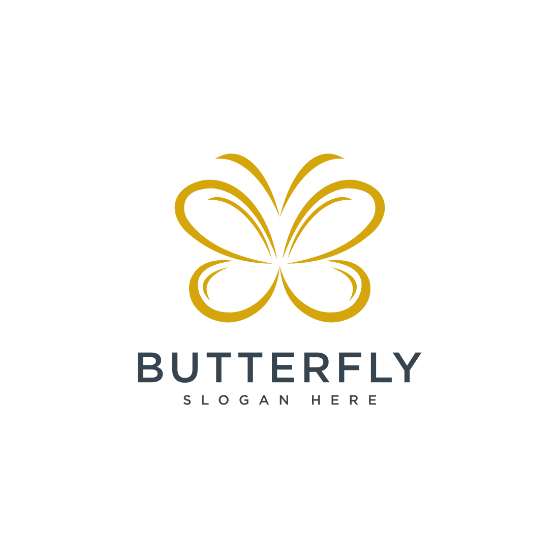 Butterfly Animal Logo Vector Design.