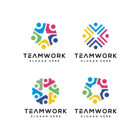 Teamwork Community Logo Vector Design Bundle.