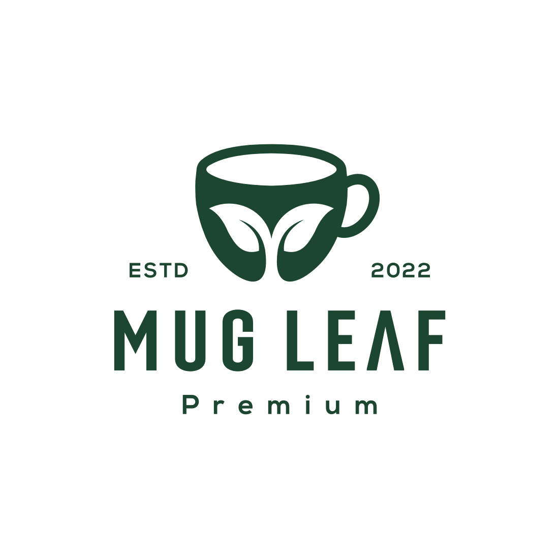 Mug Leaf Logo Vector Design cover image.