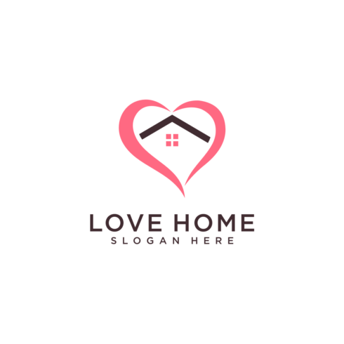 Love Home Logo Vector Design.