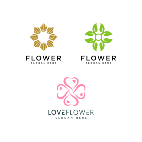 Flower Nature Logo Vector Design.