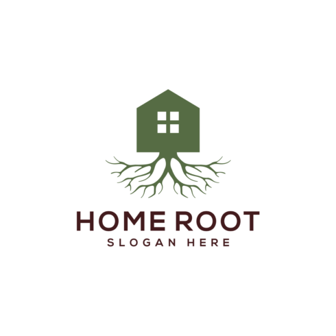 Presentation image with Home Root Logo Vector Design.