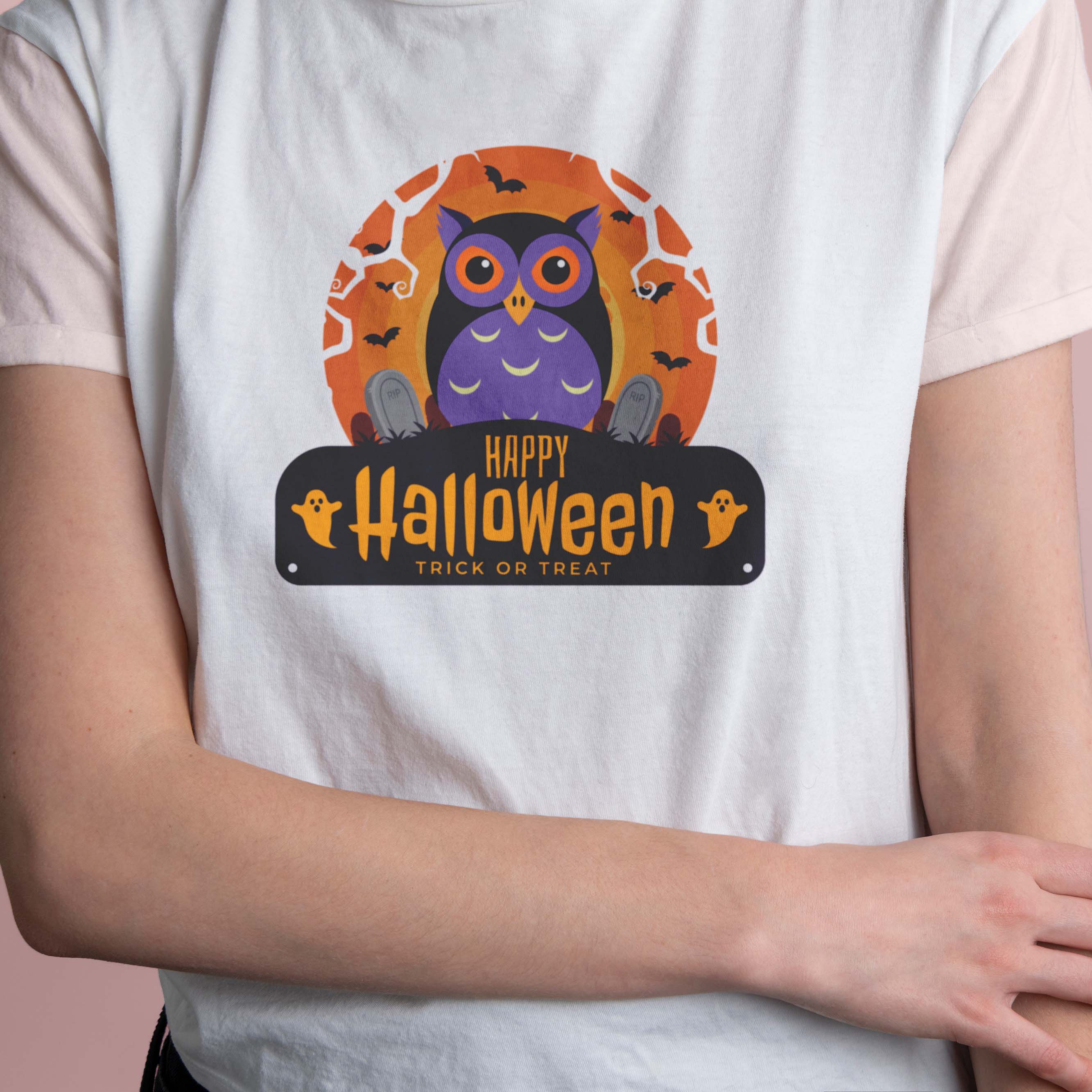 Halloween Scary T-shirt Design main image.