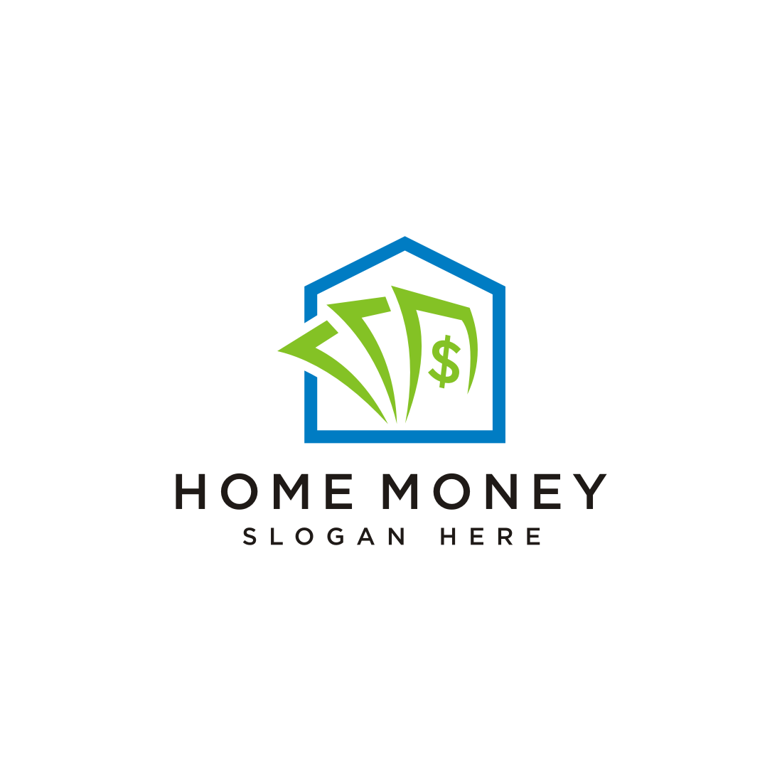 Home Money Logo Vector Design preview image.