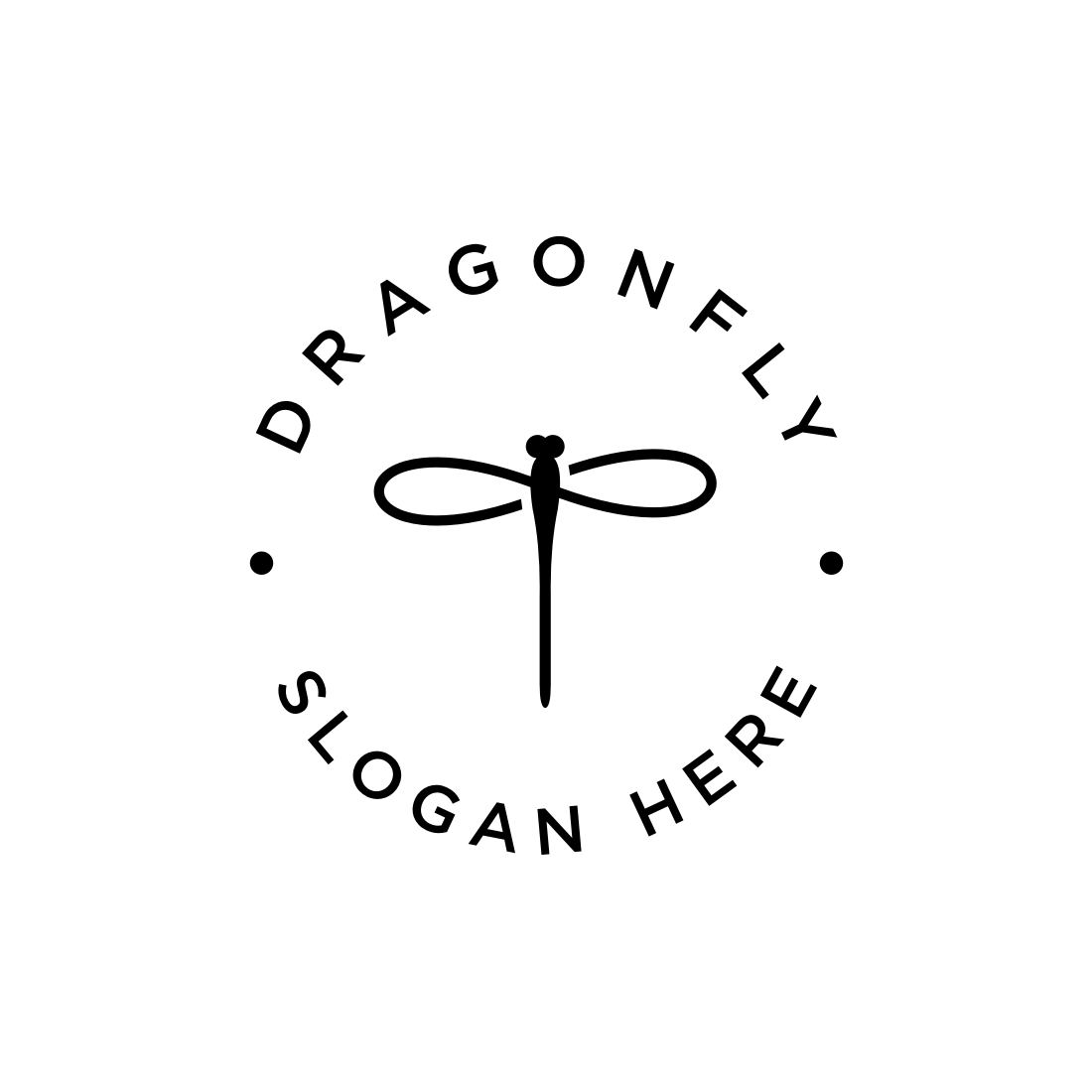 Dragonfly Logo Vector Design.