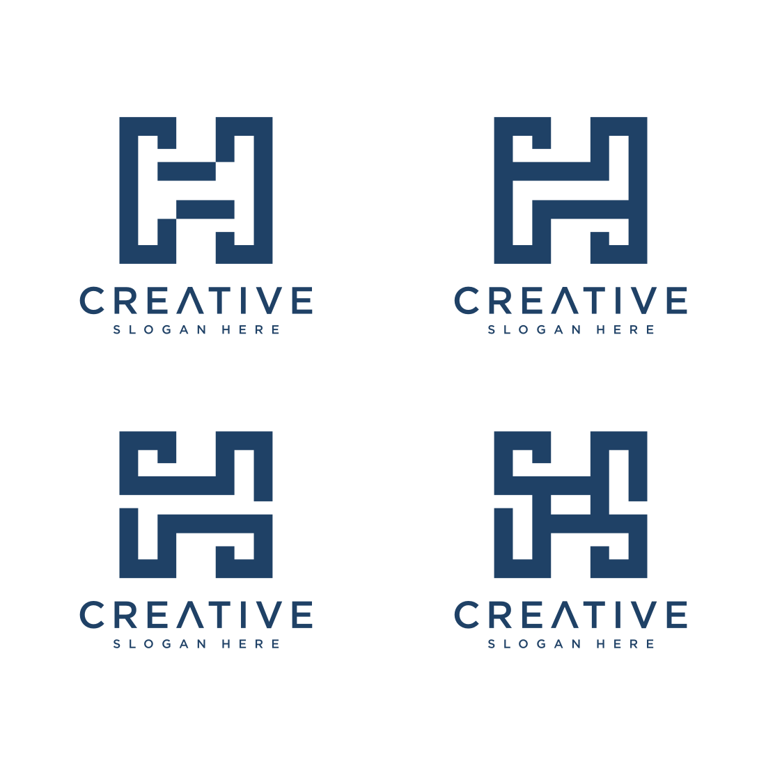 Set of Initial Letter H Logo Vector Design cover image.