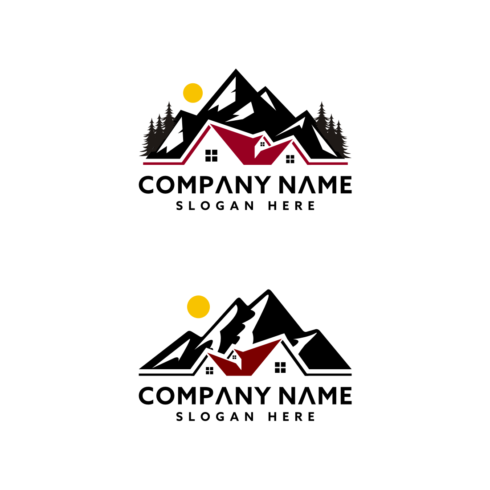 Home and Mountain Logo Vector Design cover image.