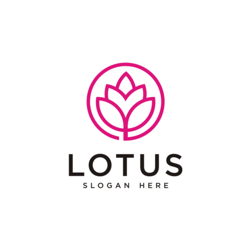 Lotus Flower Logo Vector Design.