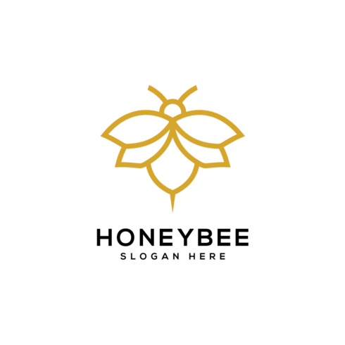 Honey Bee Logo Vector Design.